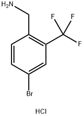 (4-溴-2-(三氟甲基)苯基)甲胺盐酸盐,1214372-39-0,结构式