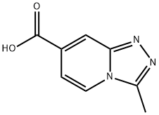 3-甲基-[1,2,4]三唑并[4,3-A]吡啶-7-羧酸, 1215780-28-1, 结构式