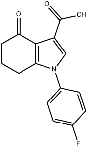 1-(4-Fluorophenyl)-4-oxo-4,5,6,7-tetrahydro-1H-indole-3-carboxylic acid Struktur
