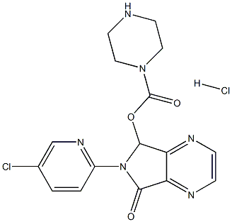 6-(5-Chloropyridin-2-yl)-7-oxo-6,7-dihydro-5H-pyrrolo[3,4-b]pyrazin-5-yl piperazine-1-carboxylate hydrochloride Structure