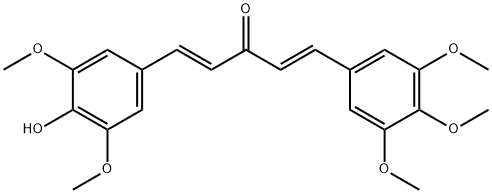 (1<I>E</I>,4<I>E</I>)-1-(4-羟基-3,5-二甲氧基苯基)-5-(3,4,5-三甲氧基苯基)-1,4-戊二烯-3-酮, 1217503-60-0, 结构式