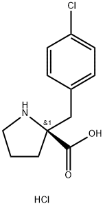 (S)-2-(4-クロロベンジル)ピロリジン-2-カルボン酸塩酸塩 化学構造式