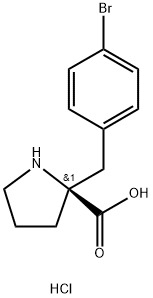 2-[(4-bromophenyl)methyl]-D-Proline hydrochloride 结构式