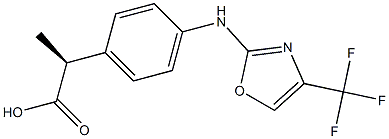 (S)-2-(4-((4-(Trifluoromethyl)oxazol-2-yl)amino)phenyl)propanoic acid Struktur