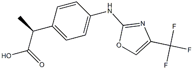 (S)-2-(4-((4-(Trifluoromethyl)oxazol-2-yl)amino)phenyl)propanoic acid 结构式