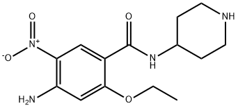 Benzamide, 4-amino-2-ethoxy-5-nitro-N-4-piperidinyl- Structure