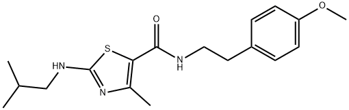 1219558-07-2 N-[2-(4-methoxyphenyl)ethyl]-4-methyl-2-[(2-methylpropyl)amino]-1,3-thiazole-5-carboxamide