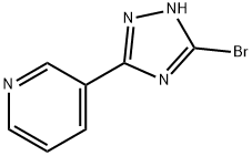 3-(3-bromo-1H-1,2,4-triazol-5-yl)pyridine,1219571-83-1,结构式