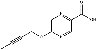 5-(but-2-ynyloxy)pyrazine-2-carboxylic acid Structure