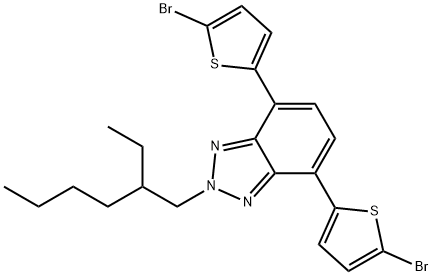 4,7-bis(5-bromothiophen-2-yl)-2-(2-ethylhexyl)-2,1,3-benzotriazole Structure