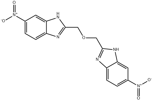 5-nitro-2-{[(6-nitro-1H-benzimidazol-2-yl)methoxy]methyl}-1H-benzimidazole Struktur