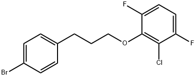 2-(3-(4-bromophenyl)propoxy)-3-chloro-1,4-difluorobenzene 结构式