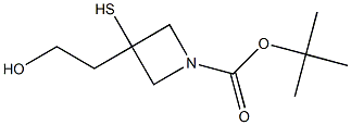 tert-butyl 3-(2-hydroxyethyl)-3-mercaptoazetidine-1-carboxylate,1223573-24-7,结构式