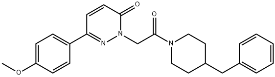2-[2-(4-benzylpiperidin-1-yl)-2-oxoethyl]-6-(4-methoxyphenyl)pyridazin-3(2H)-one Struktur