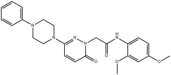 N-(2,4-dimethoxyphenyl)-2-[6-oxo-3-(4-phenylpiperazin-1-yl)pyridazin-1(6H)-yl]acetamide Struktur