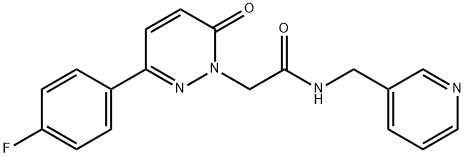 2-[3-(4-fluorophenyl)-6-oxopyridazin-1(6H)-yl]-N-(pyridin-3-ylmethyl)acetamide Struktur