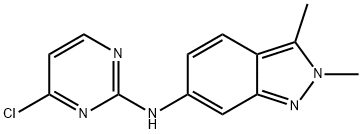 N-(4-chloro-2-pyrimidinyl)-2,3-dimethyl-2H-Indazol-6-amine Struktur