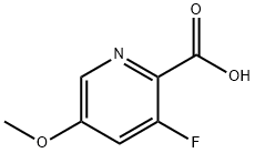 3-氟-5-甲氧基吡啶-2-甲酸, 1227511-52-5, 结构式