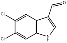 5,6-DICHLOROINDOLE-3-CARBOXALDEHYDE, 1227578-94-0, 结构式