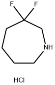 3,3-ジフルオロアゼパン塩酸塩 化学構造式