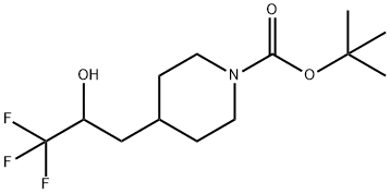 tert-butyl 4-(3,3,3-trifluoro-2-hydroxypropyl)piperidine-1-carboxylate, 1228631-10-4, 结构式