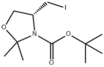 (R)-N-BOC-2,2-二甲基-4-(碘甲基)噁唑烷 结构式