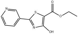 Ethyl 4-hydroxy-2-(pyridin-3-yl)thiazole-5-carboxylate Struktur