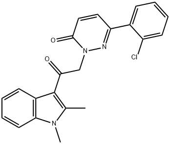 6-(2-chlorophenyl)-2-[2-(1,2-dimethyl-1H-indol-3-yl)-2-oxoethyl]pyridazin-3(2H)-one Struktur