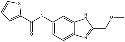 N-[2-(methoxymethyl)-1H-benzimidazol-5-yl]thiophene-2-carboxamide Struktur