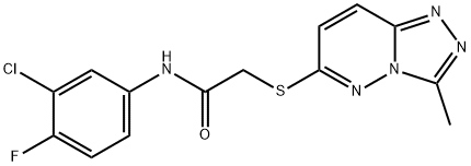 N-(3-chloro-4-fluorophenyl)-2-[(3-methyl[1,2,4]triazolo[4,3-b]pyridazin-6-yl)sulfanyl]acetamide Struktur