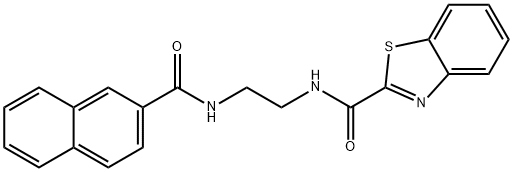 N-{2-[(naphthalen-2-ylcarbonyl)amino]ethyl}-1,3-benzothiazole-2-carboxamide Struktur
