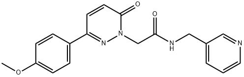 2-[3-(4-methoxyphenyl)-6-oxopyridazin-1(6H)-yl]-N-(pyridin-3-ylmethyl)acetamide Struktur