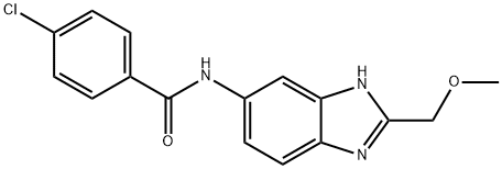 4-chloro-N-[2-(methoxymethyl)-1H-benzimidazol-5-yl]benzamide Struktur