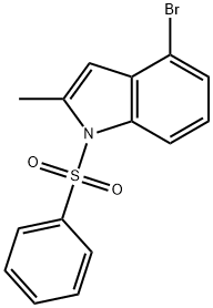 1H-Indole, 4-bromo-2-methyl-1-(phenylsulfonyl)- Structure