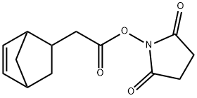 Bicyclo[2.2.1]hept-5-ene-2-acetic acid, 2,5-dioxo-1-pyrrolidinyl ester 化学構造式