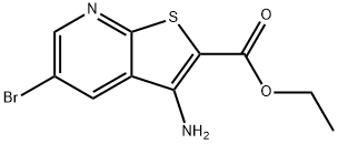 3-氨基-5-溴噻吩并[2,3-B]吡啶-2-羧酸乙酯,1234616-31-9,结构式