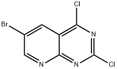 6-溴-2,4-二氯吡啶并[2,3-D]嘧啶,1234616-70-6,结构式
