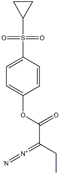 (4-cyclopropanesulfonyl-phenyl) diazo acetic acid ethyl ester Struktur