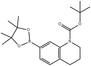 tert-butyl 7-(4,4,5,5-tetramethyl-1,3,2-dioxaborolan-2-yl)-3,4-dihydroquinoline-1(2H)-carboxylate Struktur