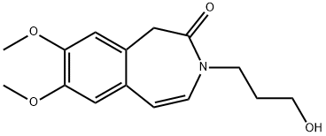 3-(3-hydroxypropyl)-7,8-dimethoxy-1,3-dihydro-2H-benzo[d]azepin-2-one Struktur