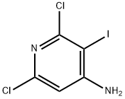 2,6-二氯-3-碘吡啶-4-胺, 1235873-11-6, 结构式