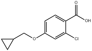 2-クロロ-4-(シクロプロピルメトキシ)安息香酸 化学構造式