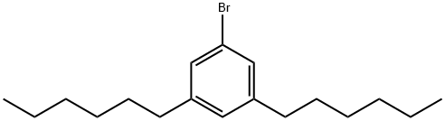 1-ブロモ-3,5-ジヘキシルベンゼン 化学構造式