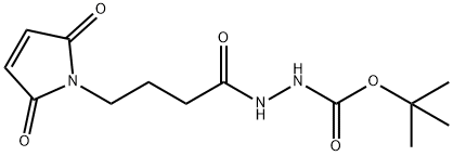tert-butyl 2-(4-(2,5-dioxo-2,5-dihydro-1H-pyrrol-1-yl)butanoyl)hydrazinecarboxylate Struktur