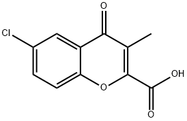 6-Chloro-3-methyl-4-oxo-4H-chromene-2-carboxylic Acid Structure