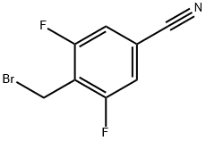4-(bromomethyl)-3,5-difluorobenzonitrile Struktur
