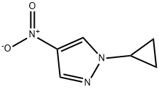 1-Cyclopropyl-4-nitro-1H-pyrazole 化学構造式