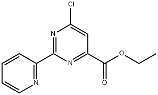 ethyl 6-chloro-2-(pyridin-2-yl)pyrimidine-4-carboxylate Structure
