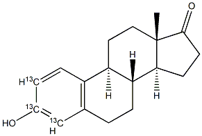 Estrone-[2,3,4-13C3] Struktur