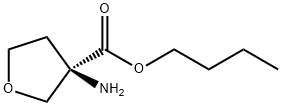 (R)-3-氨基四氢呋喃-3-甲酸丁酯 结构式